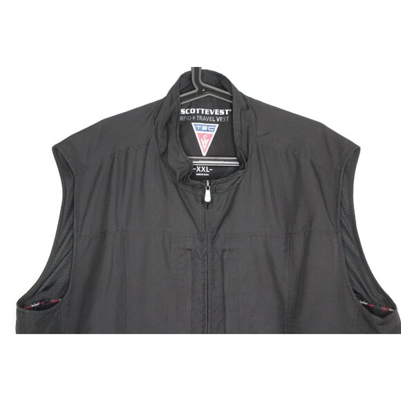 Scottevest Mens 2XL Black RFID Travel Utility Vest O949 - Picture 2 of 5